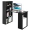 Costway Computer Desk Writing Workstation Office w/6-Tier Storage Shelves White\Black